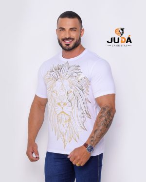 Camiseta Masculina Leão Thalles - Branco