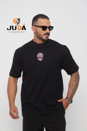 Camiseta Oversized Masculina Cria em mim - Preto