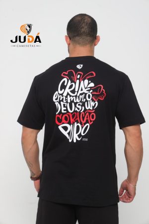 Camiseta Oversized Masculina Cria em mim - Preto