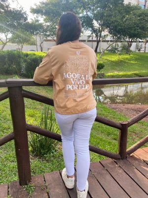Blusa Oversized Feminina Jesus Morreu por mim - Naked