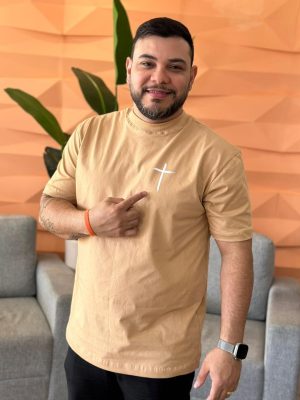 Camiseta Oversized Masculina Jesus Morreu por Mim - Naked
