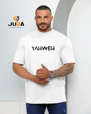 Camiseta Oversized Masculina YAHWEH - Branco