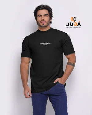 Camiseta Oversized Masculina Improvável - Preto