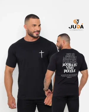 Camiseta Masculina Jesus Morreu por Mim - Preto