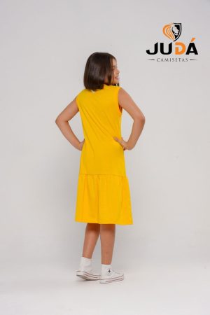 Vestido Infantil Cruz Amor - Amarelo