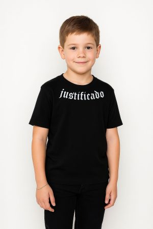 Camiseta Infantil Justificado - Preto