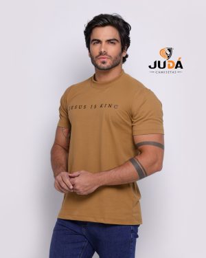 Camiseta Oversized Masculina Jesus is King JIK - Avelã