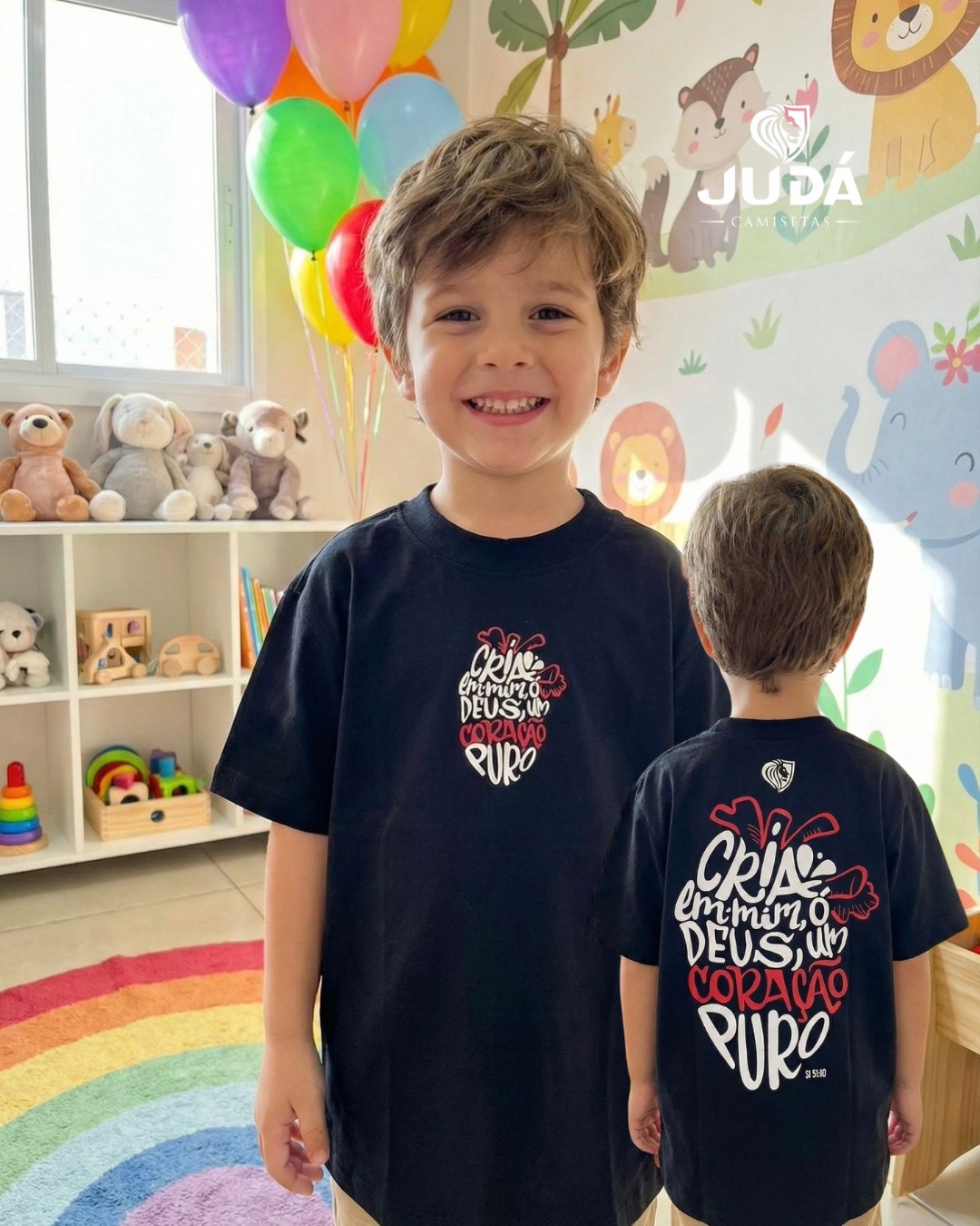 Camiseta Infantil Cria em Mim – Preto