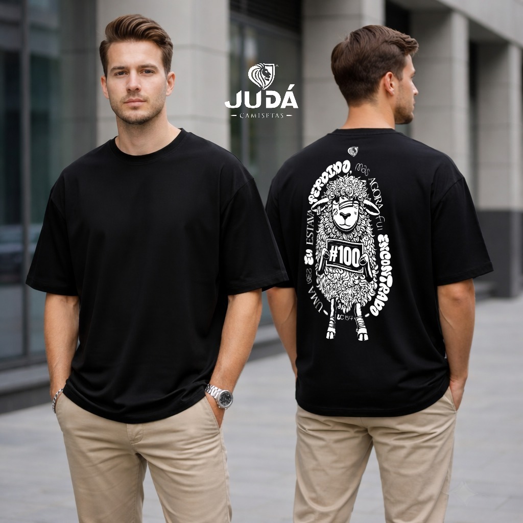 Camiseta Masculina Encontrado- Preto