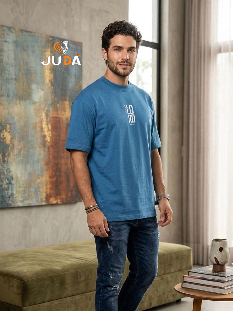 Camiseta Oversized Masculina My Lord – Azul Precioso