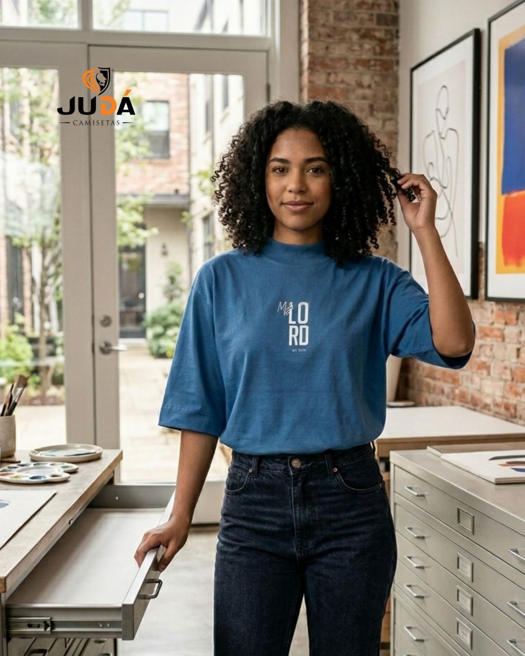 Blusa Oversized Feminina My Lord – Azul Precioso