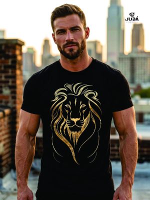 Camiseta Masculina Lion - Preto