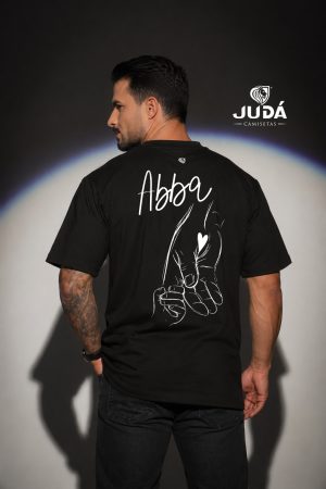 Camiseta Oversized Masculina Abba  - Preta