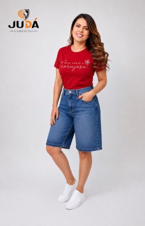 Blusa Feminina Seja Forte e Corajosa - Vermelha