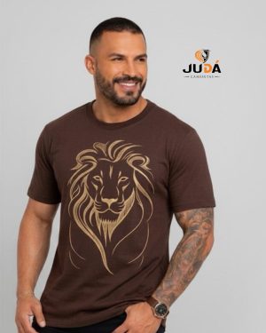 Camiseta Masculina Lion - Marrom