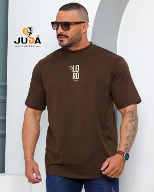 Camiseta Oversized Masculina My Lord - Marrom