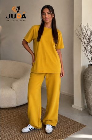 Conjunto Feminino Moletinho Âmbar – Mostarda