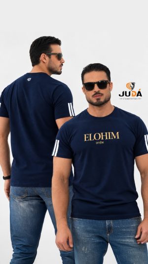 Camiseta Masculina Elohim - Azul Marinho